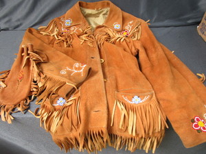 Leather Jacket, Fringe & Beadwork