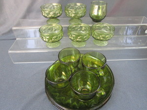 Green Snack Set, Sherbets