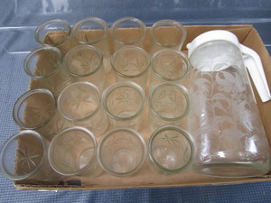 Vintage Tang Pitcher, Glasses