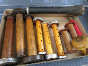 Antique Wooden Bobbins, Darner