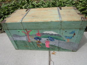 Antique Wooden Trunk