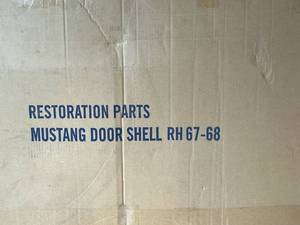 lot 6 image: NIB 1967-1968 Ford Mustang RH Door Shell - Restoration Parts