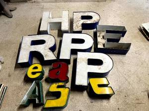lot 104 image: Sign Letters