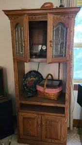 lot 54 image: Solid Wood multi media display cabinet