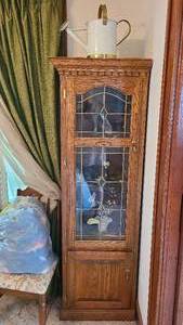 lot 62 image: Solid Wood display cabinet