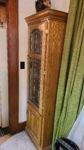 lot 64 image: Solid Wood display cabinet