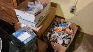 lot 101 image: Multiple boxes of assorted Vintage glassware.