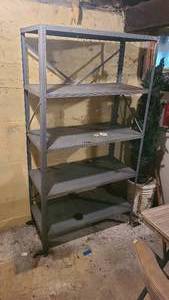 lot 106 image: 5-tier metal storage shelf for basement, garage or anywhere