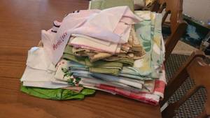 lot 135 image: Pile of assorted table cloths