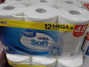 lot 258 image: 12 Mega Rolls Great Value 2 Ply Toi...