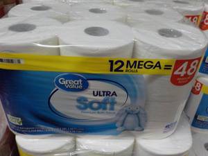lot 261 image: 12 Mega Rolls Great Value 2 Ply Toi...