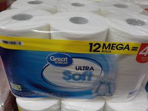 lot 262 image: 12 Mega Rolls Great Value 2 Ply Toi...