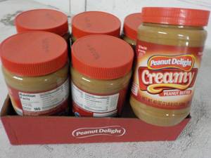lot 328 image: 6 ct 40 oz Peanut Delight Creamy Pe...