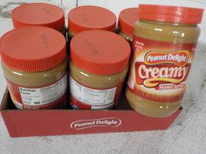 lot 329 image: 6 ct 40 oz Peanut Delight Creamy Pe...