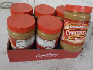 lot 331 image: 6 ct 40 oz Peanut Delight Creamy Pe...