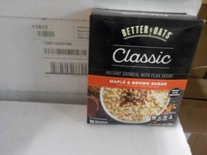 lot 337 image: 6 ct Boxes Better Oats 10 Pouches e...