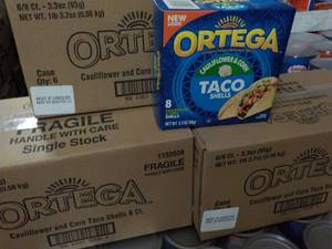 lot 362 image: 3 Boxes 6 - 8 ct each Ortega Taco S...