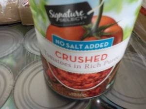 lot 416 image: 12 ct 28 oz Cans Signature No Salt ...