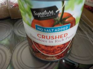 lot 417 image: 12 ct 28 oz Cans Signature No Salt ...