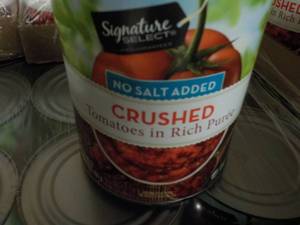 lot 418 image: 12 ct 28 oz Cans Signature No Salt ...