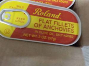 lot 436 image: 25 ct 2 oz Tins Roland Flat Fillets...