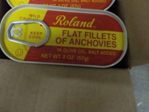 lot 443 image: 25 ct 2 oz Tins Roland Flat Fillets...