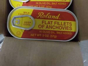 lot 444 image: 25 ct 2 oz Tins Roland Flat Fillets...