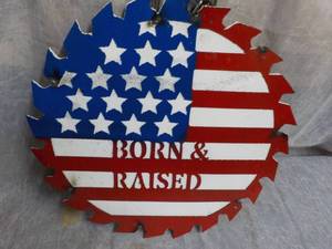 lot 8 image: Handmade 3D Saw Born and Raised Fla...