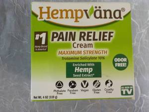 lot 41 image: Hempvana 4 oz Pain Relief Cream...