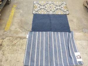 lot 54 image: 3 Floor Rugs new but slight damage...