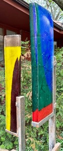 lot 1 image: Original Artisan Art Glass Sculpture by Peter Zelle