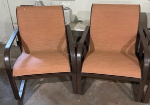lot 223 image: Four Brown Jordan Chairs