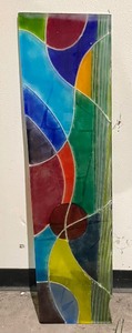 lot 235 image: Vibrant Art Glass Panel
