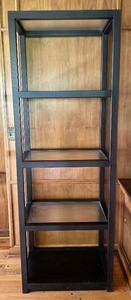 lot 54 image: Black Shelf with Rippled Glass Shelves