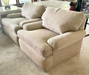 lot 7 image: Two Nice Neutral Upholstered Chairs