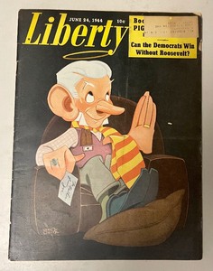 lot 255 image: Three Vintage Liberty Magazines from 1944