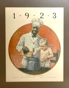 lot 271 image: Starting the New Year Right Vintage Quaker Oats Advertisment Print