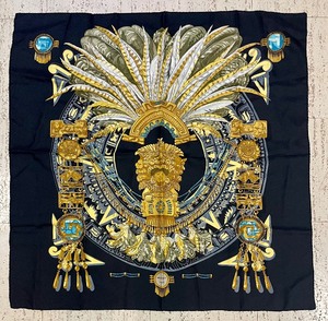 lot 320 image: Hermes Paris Mexique Silk Scarf Caty Latham