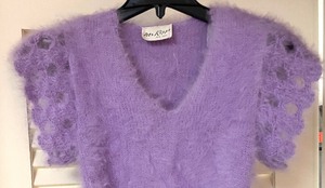 lot 331 image: Vintage Lavender Tie Sweater by Ms. Kipps