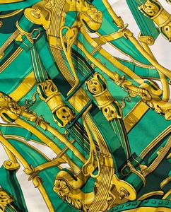 lot 337 image: Vintage Hermes Rythmes Silk Scarf
