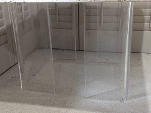 lot 76 image: Vintage Stone and Lucite Contemporary Accent Table