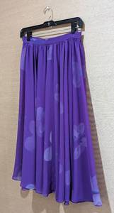 lot 89 image: Vintage Miss Kipps Purple Butterfly Print Skirt