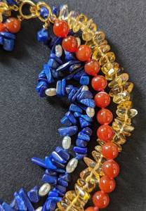 lot 97 image: Multi Strand Beaded Stone Necklace
