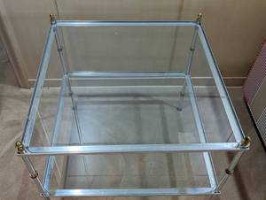 lot 183 image: Vintage Tiered Glass Side Table