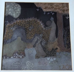 lot 199A image: Framed Rustem and the Dragon Painting by Joan M. Wright