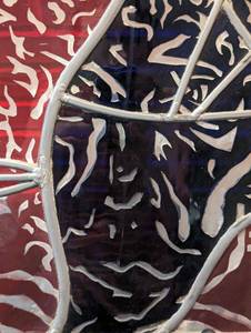 lot 302 image: Small Abstract Stained Glass Panel