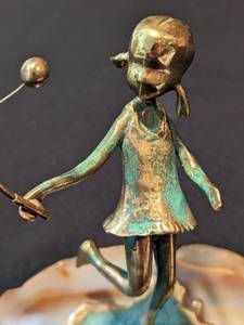 lot 311 image: Malcom Moran Copper Tennis Figurine