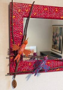 lot 356 image: Colorful Birds in the Willow Mirror by Craig Carey