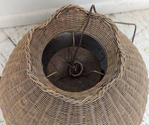 lot 364B image: Vintage Wicker Hanging Light