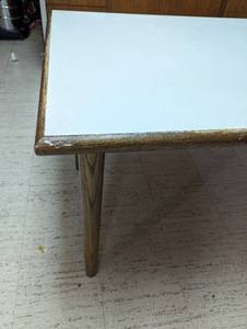 lot 374 image: Vintage Wood and Laminate Top Dining Table